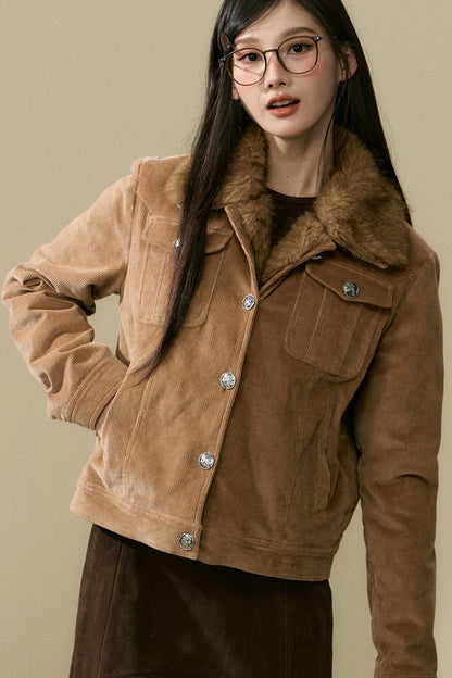 Brown Corduroy Jacket and Pants Set-Up