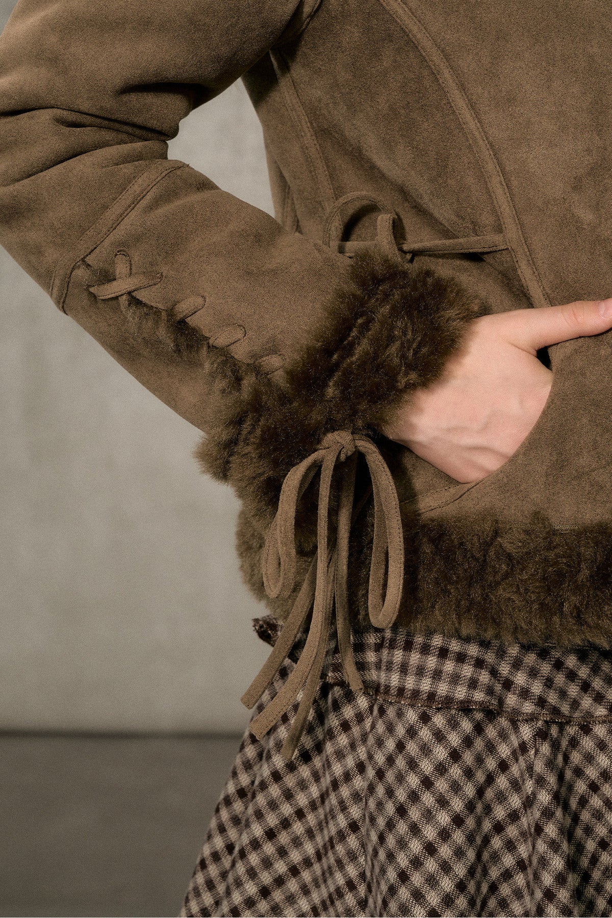 Reversible Suede Lamb Wool Jacket