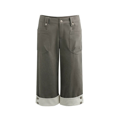 Patchwork Straight Leg Pants