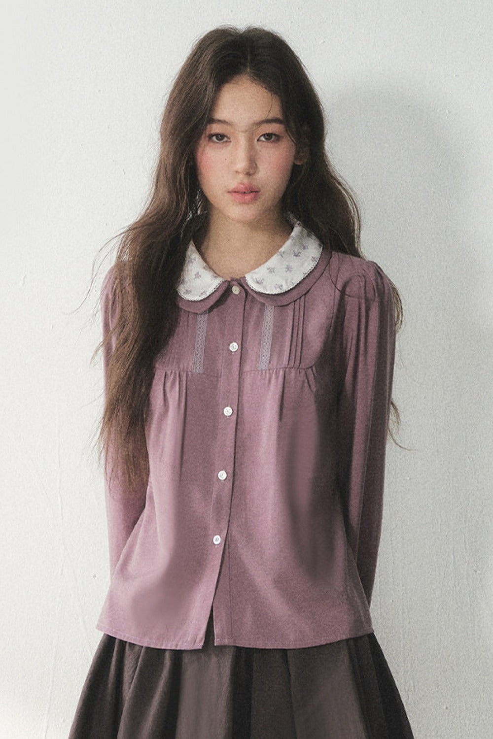 Lyocell Doll Collar Blouse
