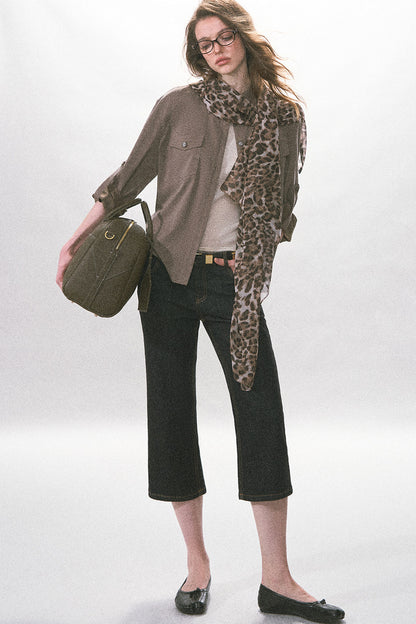 Adjustable Waist Vintage Work Shirt