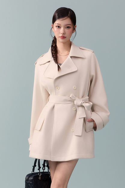 Spring and Autumn Lapel Trench Coat