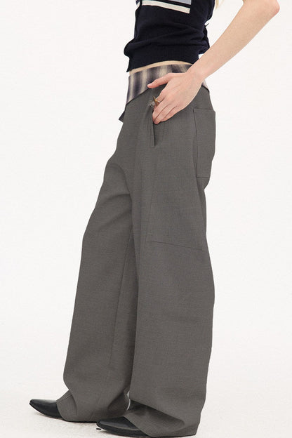 Pantalon à carreaux avec ceinture à nouer