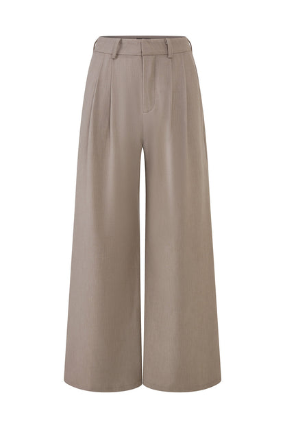 Pantaloni drappeggiati a vita alta