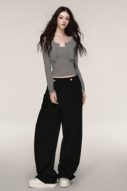 Napoleon Style Straight Leg Trousers