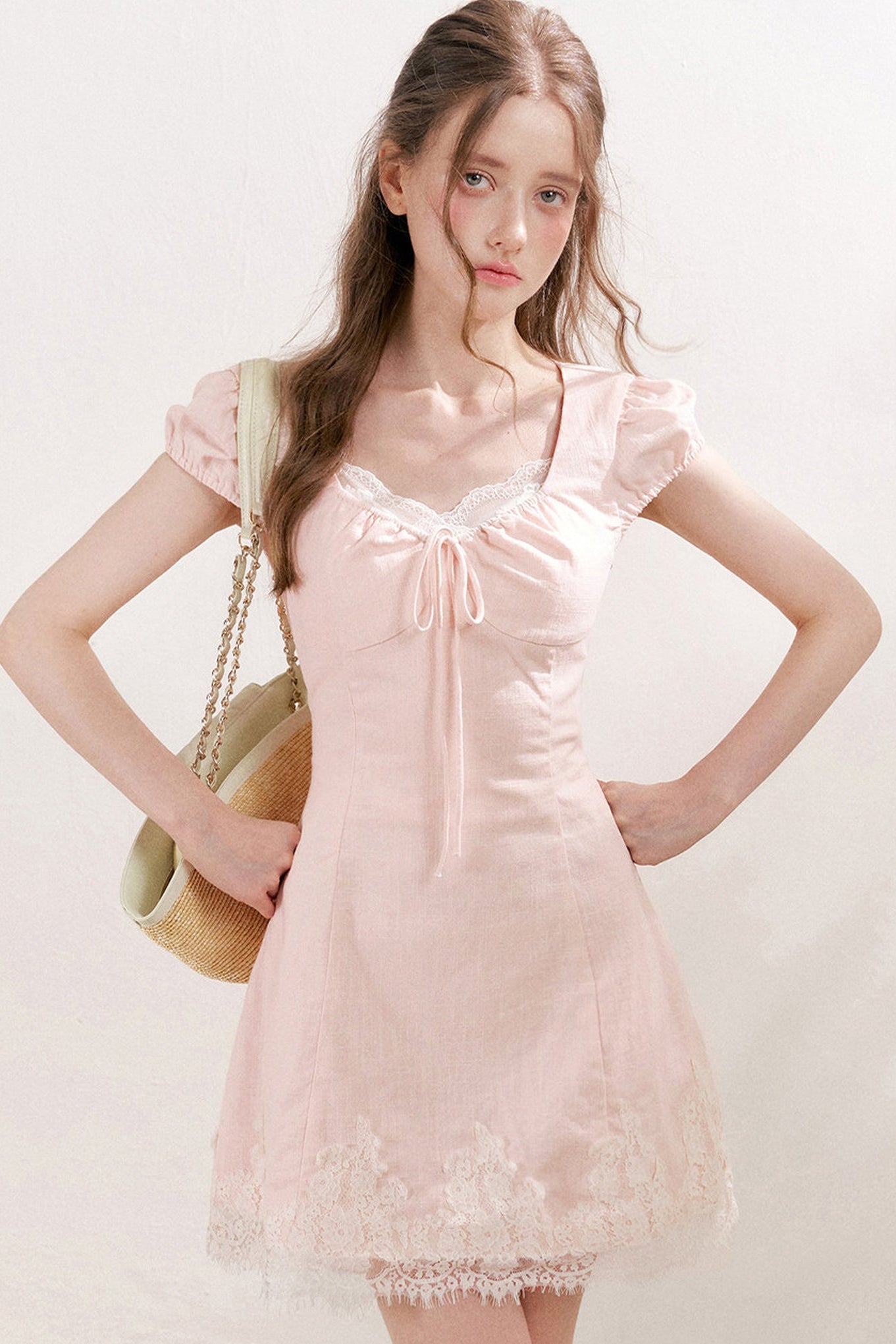 Custom-Dyed Ramie Cotton A-Line Dress