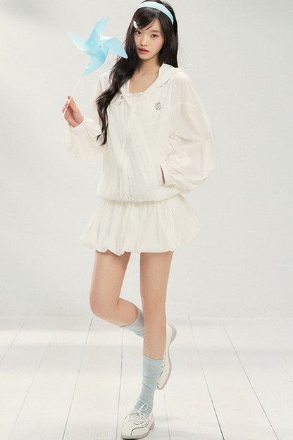UPF50 Pleated Two-Piece Skirt Set-Up