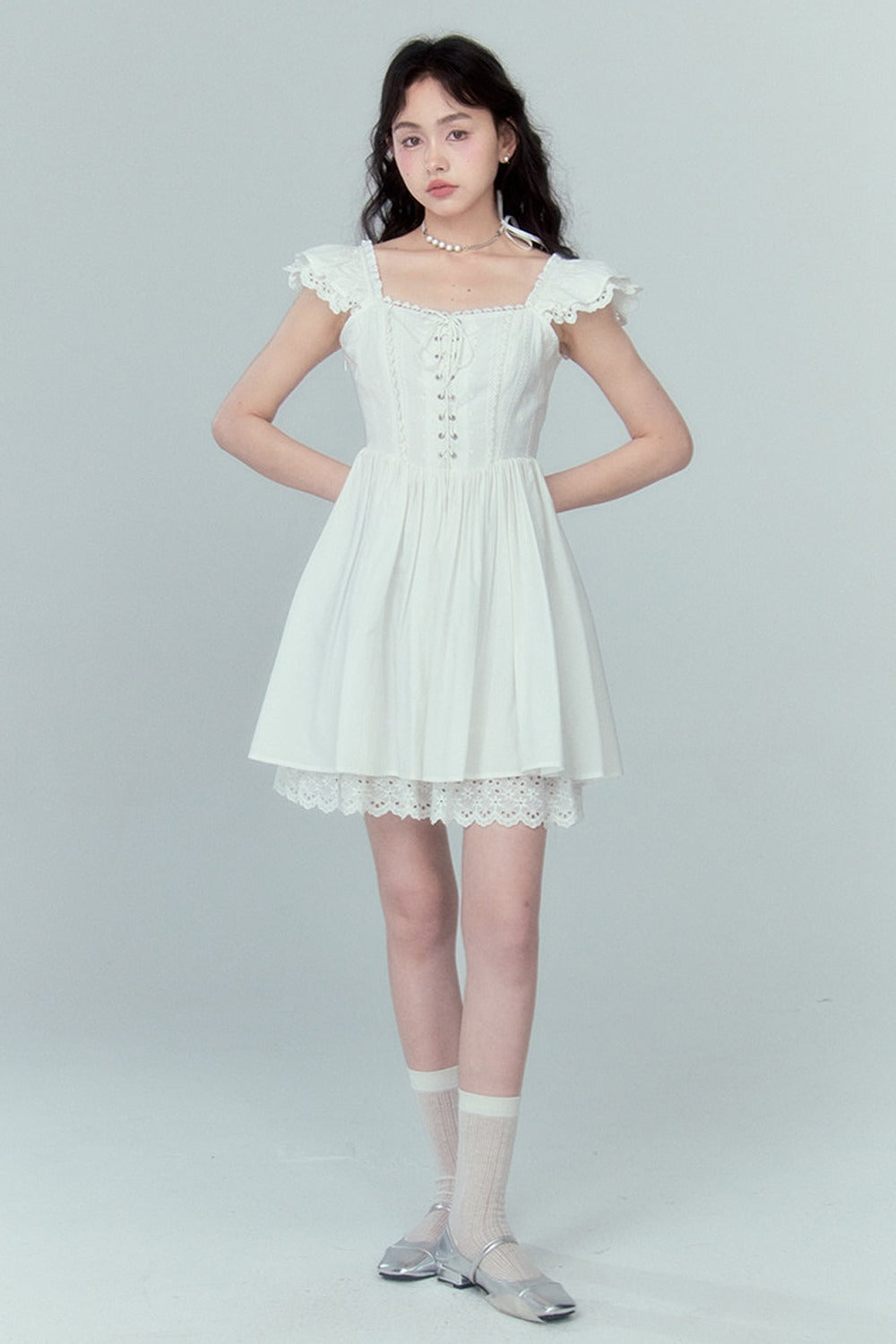 Jacquard Lace Patchwork Dress