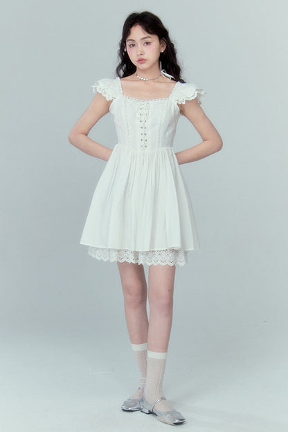 Jacquard Lace Patchwork Dress