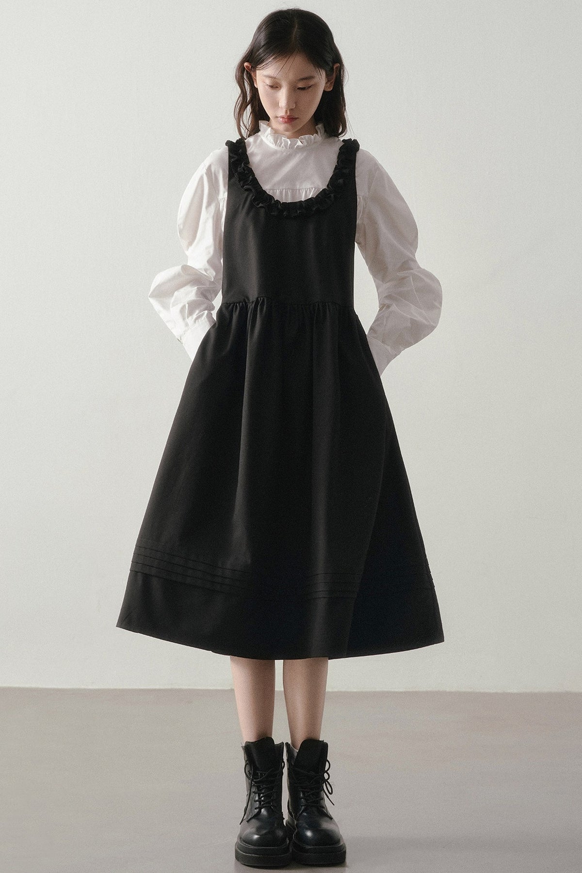 Shadow Ruffled Dress