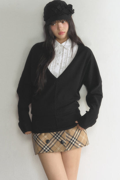 V-Neck Pullover Cardigan