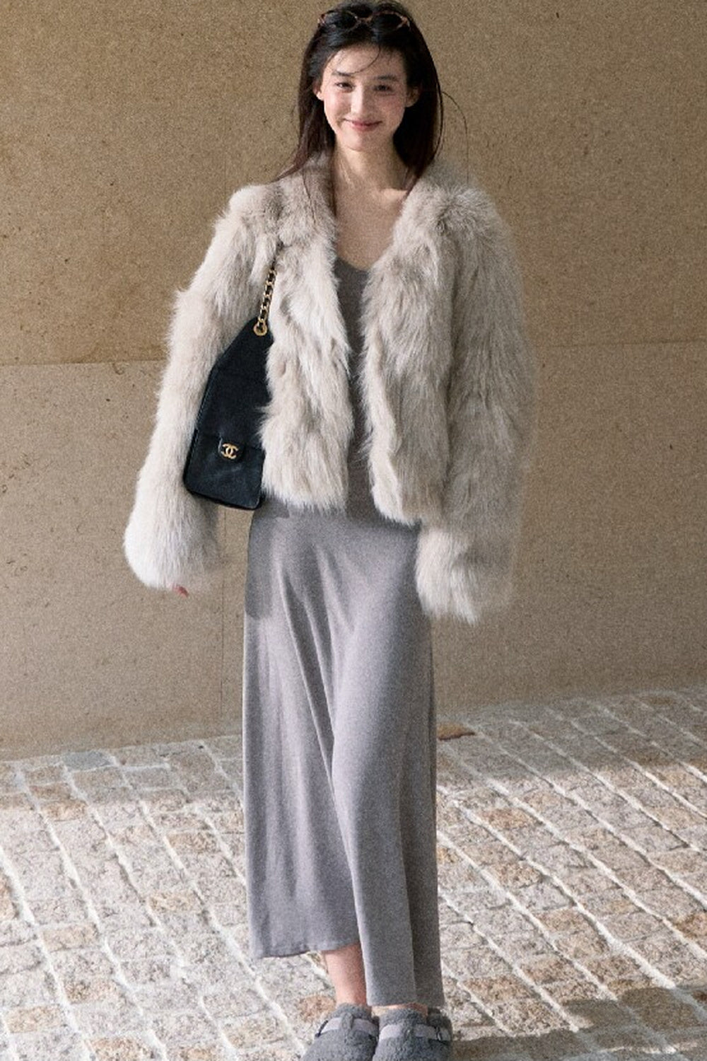 Short Fox Fur Jacket