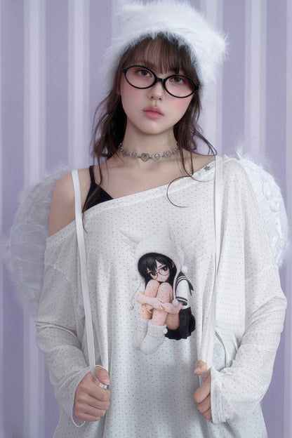 Star Sailor Angel Off-Shoulder T-Shirt