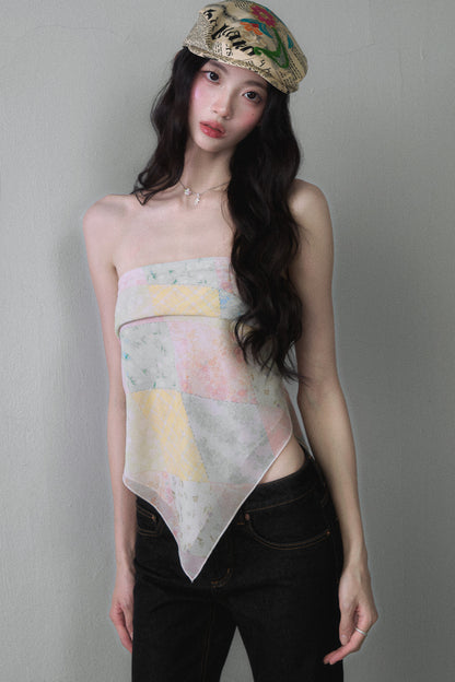 Macaron gestepptes Tube-Top