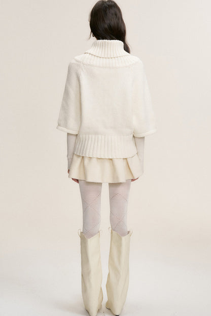 Twisted Cable Pullover Batwing Sweater