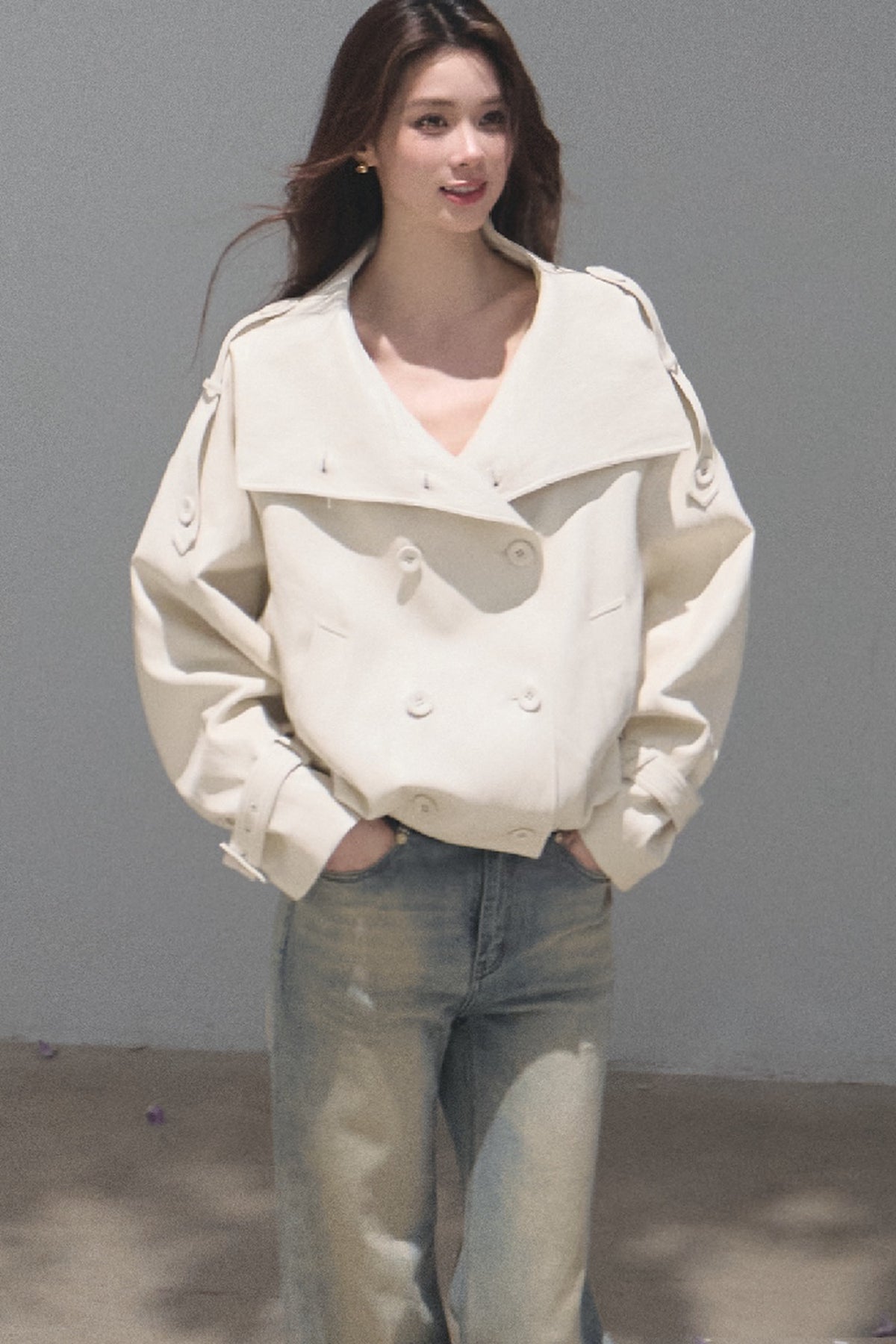 Knight-Style Oil-Waxed Leather Trench Jacket