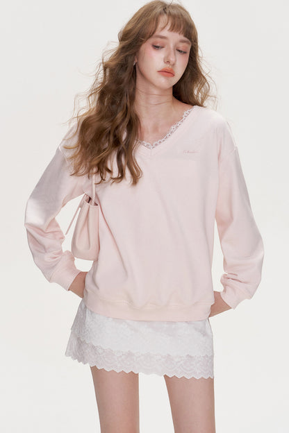 French Double-Layer Lace Spaghetti Strap Dress and Cardigan Set-Up