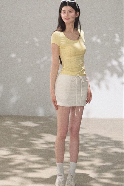 Slim-Fit U-Neck Lyocell Top