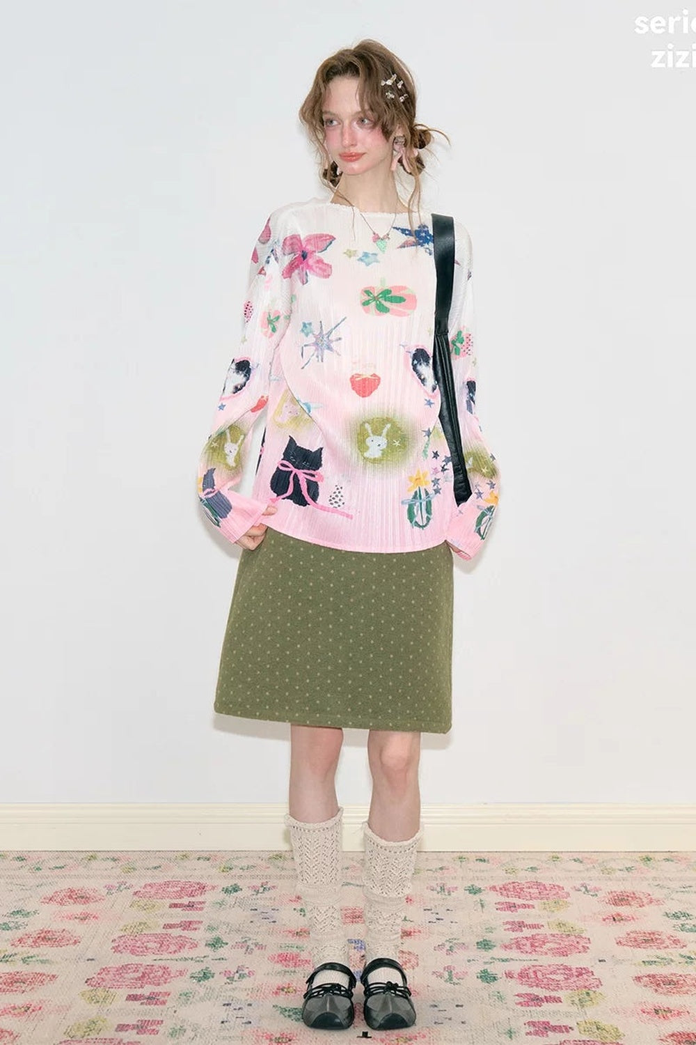 Pink Mist Pleated Blouse