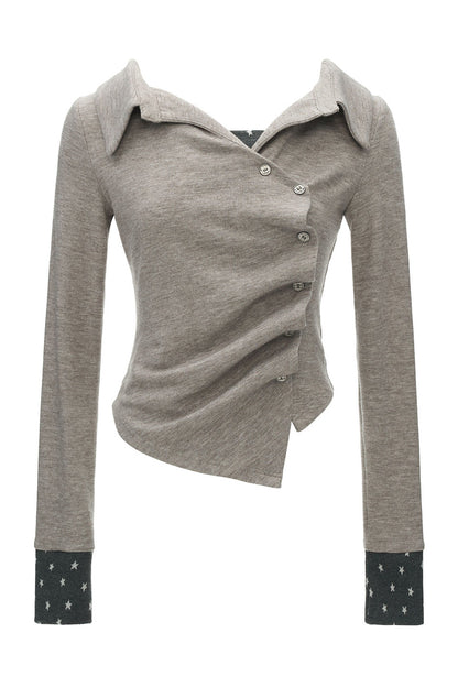 Layered-Look Long-Sleeve T-Shirt