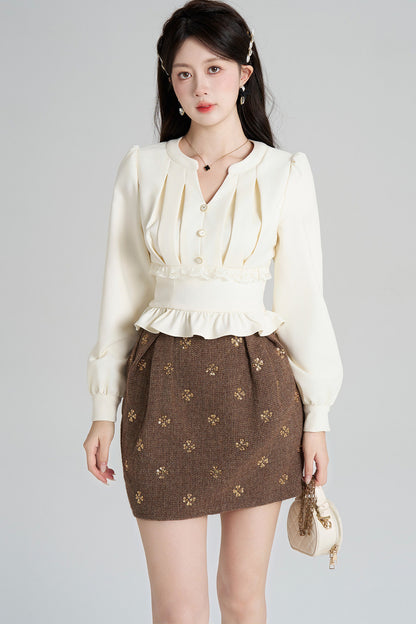 French-Style Shirt and Skirt Set-Up