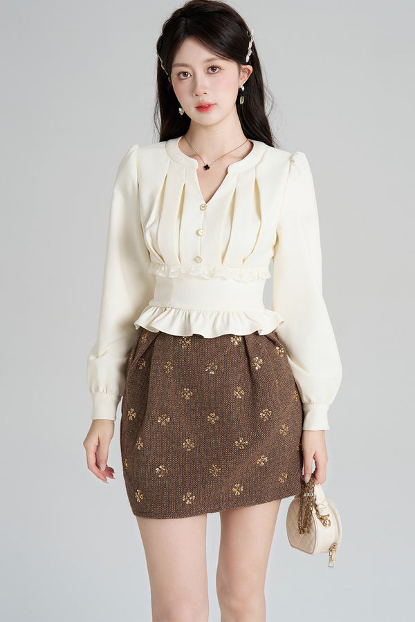 French-Style Shirt and Skirt Set-Up