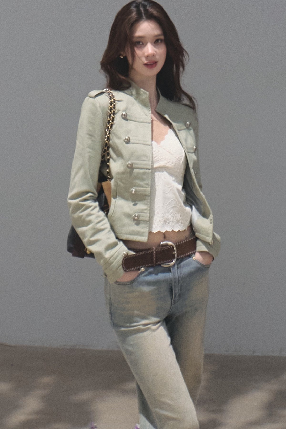 Style Pure Cotton Sand-Washed Jacket
