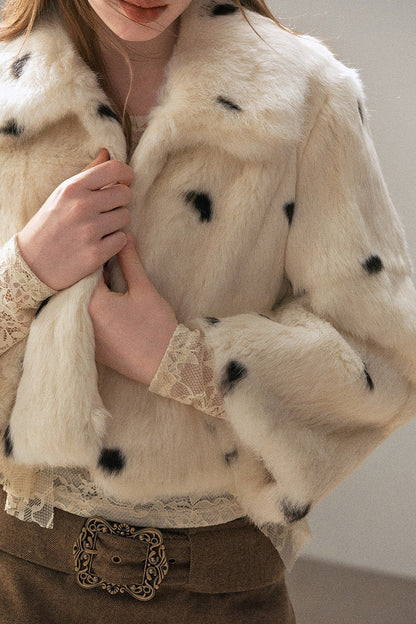 Spotted Rabbit Fur Jacket