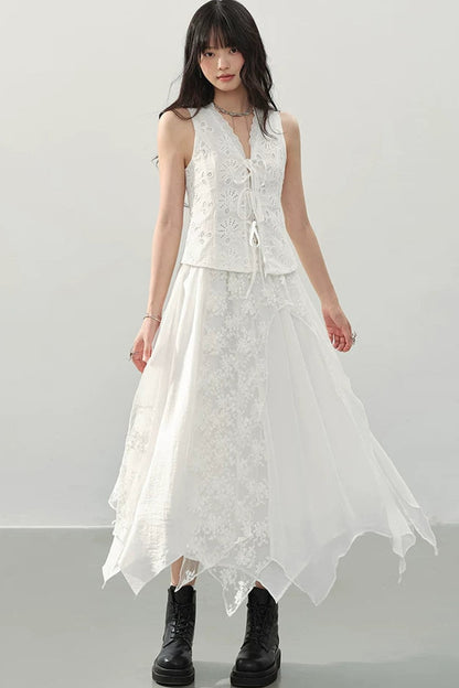 Whispering Moonlight Lace Skirt