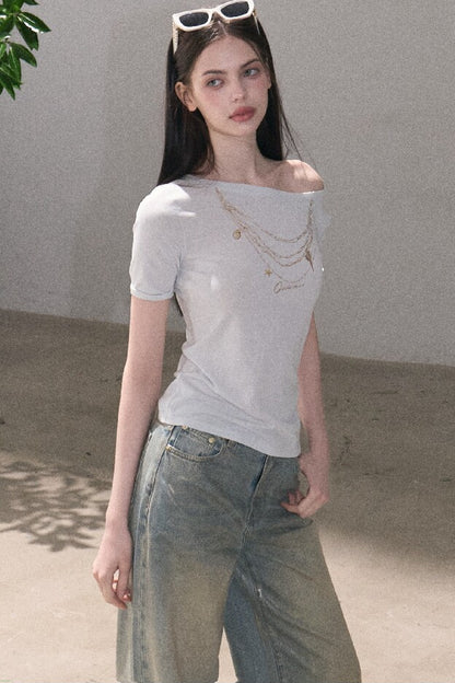 Retro Gradient Cotton Jeans