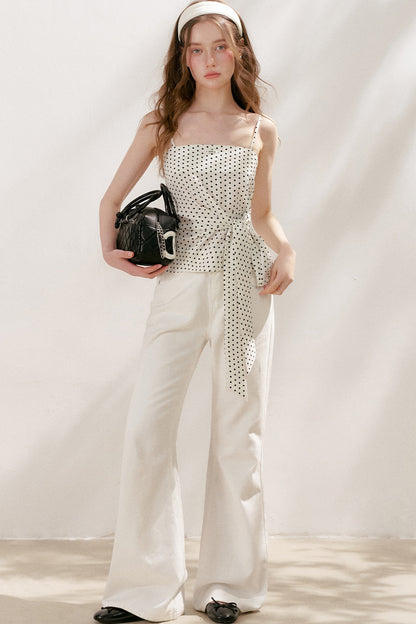 Asymmetrical Polka Dot Camisole
