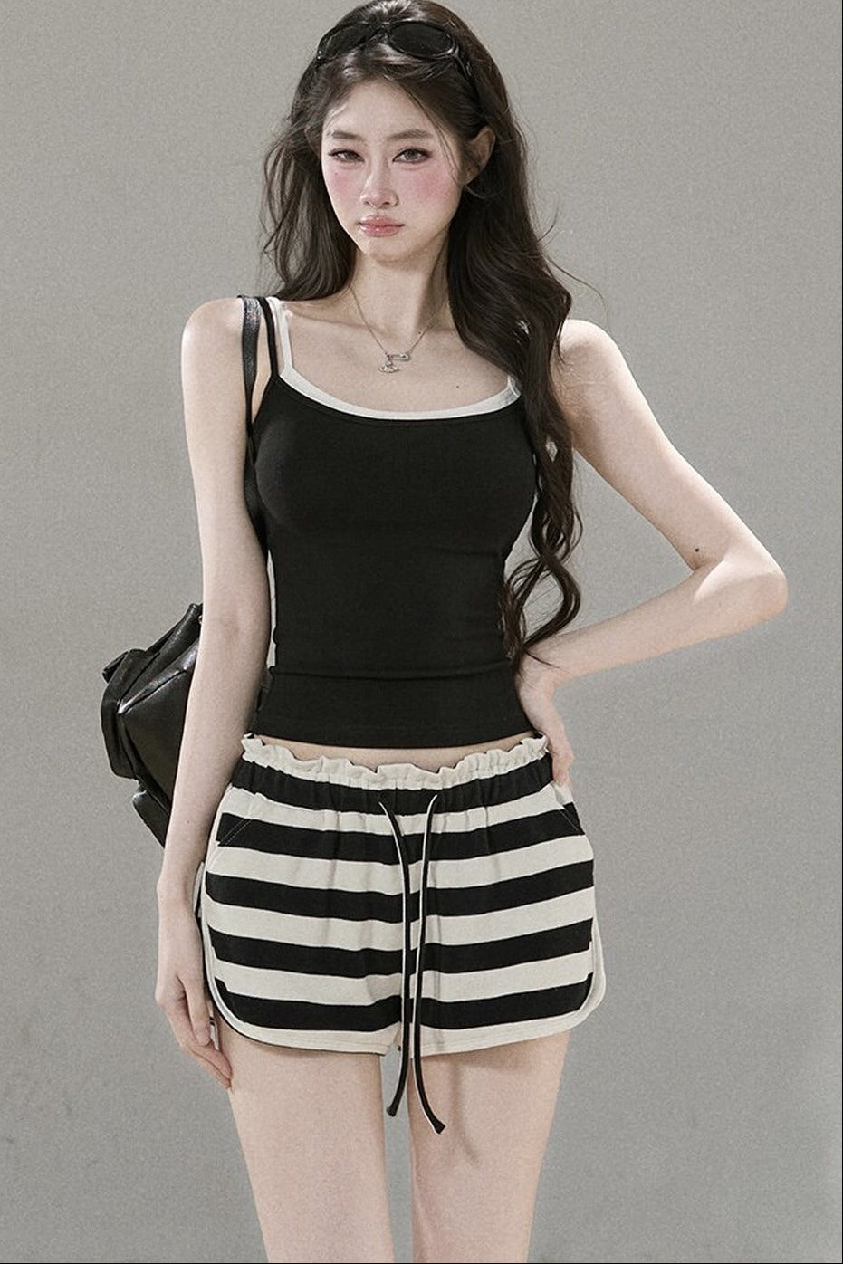 Contrasting Mesh Camisole Top