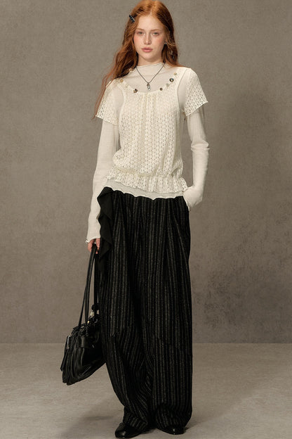 Sunset Wool Striped Pants