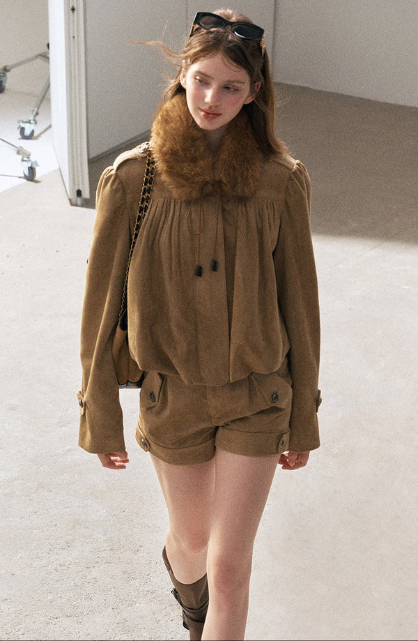 Double-Sided Faux Fox Fur Collar Scarf
