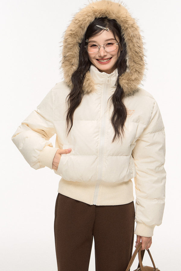 White Down Jacket and Pants Set-Up