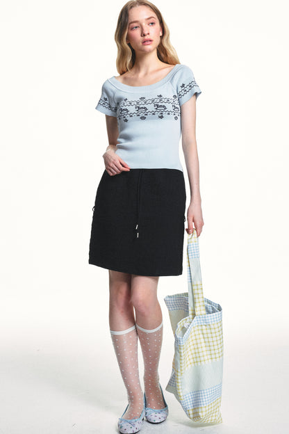 Maglietta in lyocell Tencel con spalle scoperte