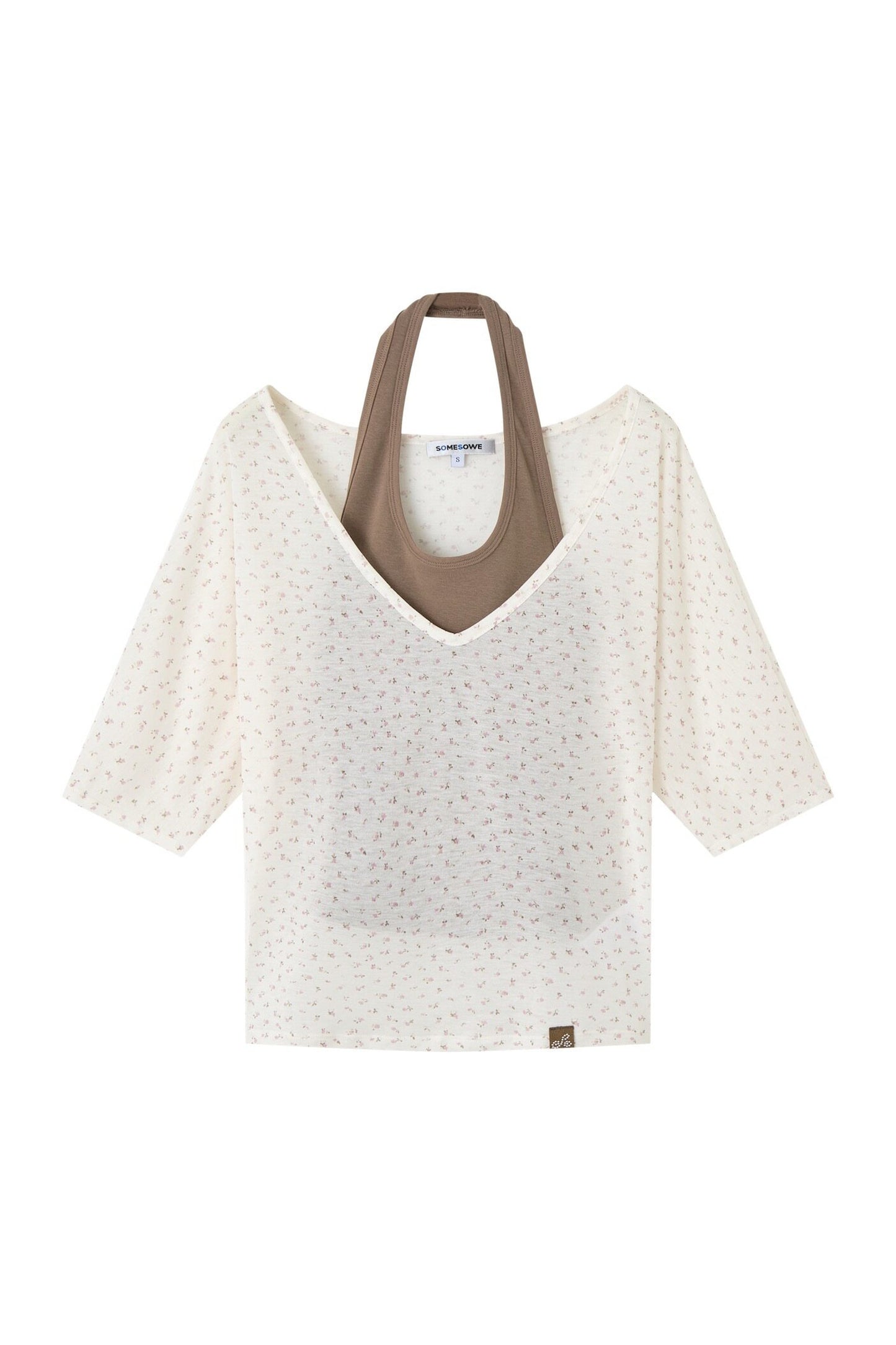 Lightweight Layered Mid-Sleeve T-Shirt