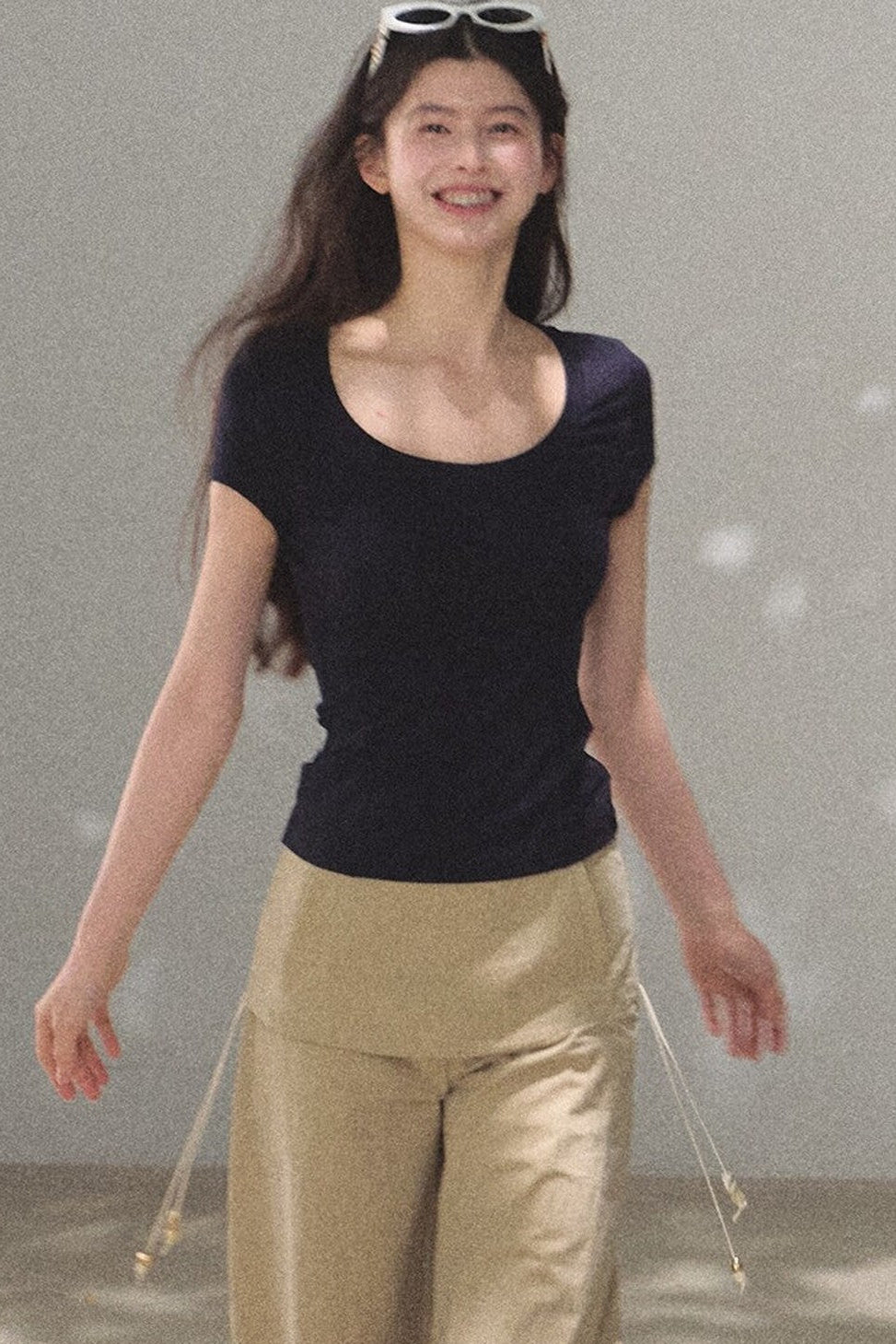 Slim-Fit U-Neck Lyocell Top
