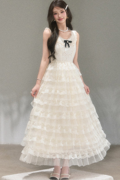 Thousand-Layer French Lace Dress