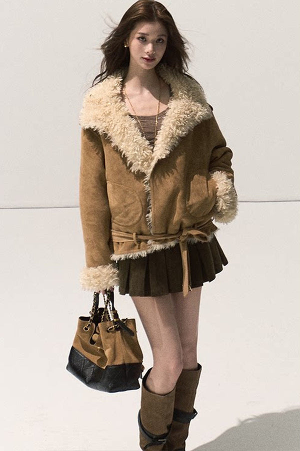 Reversible Suede Shearling Jacket Vest