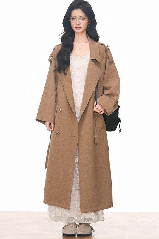Women's Mid-Length Windbreaker and Camisole Dress Set-Up