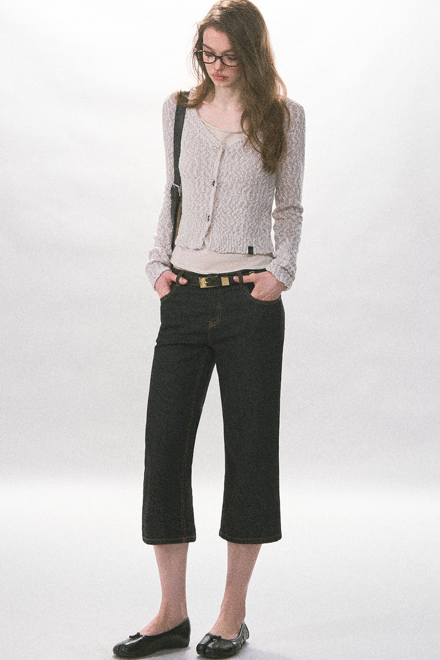 Textured Hollow-Out Knit Cardigan Jacket