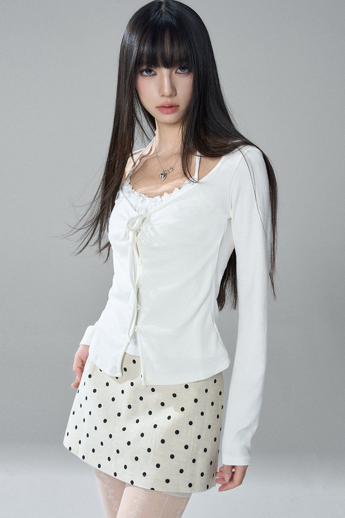 Layered-Look Halter Neck Top
