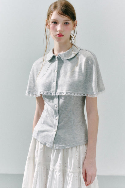 Cape Shirt and Skirt Set