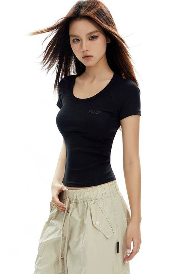 Retro Raglan Short Sleeve Top