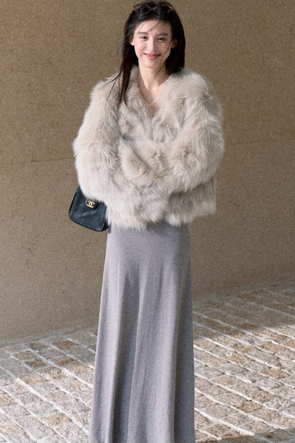 Short Fox Fur Jacket
