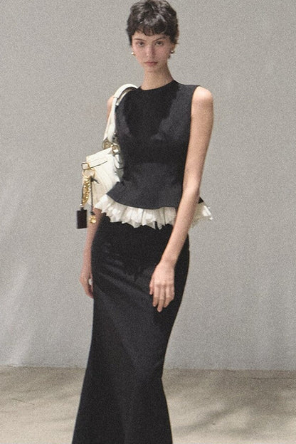 Lace Patchwork Summer Two-Piece Set-Up