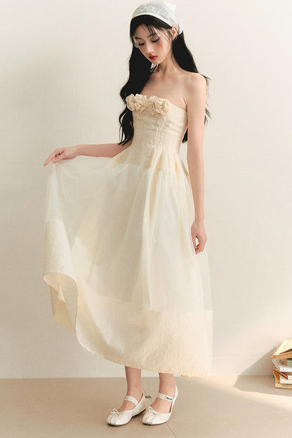 Robe bustier florale faite main