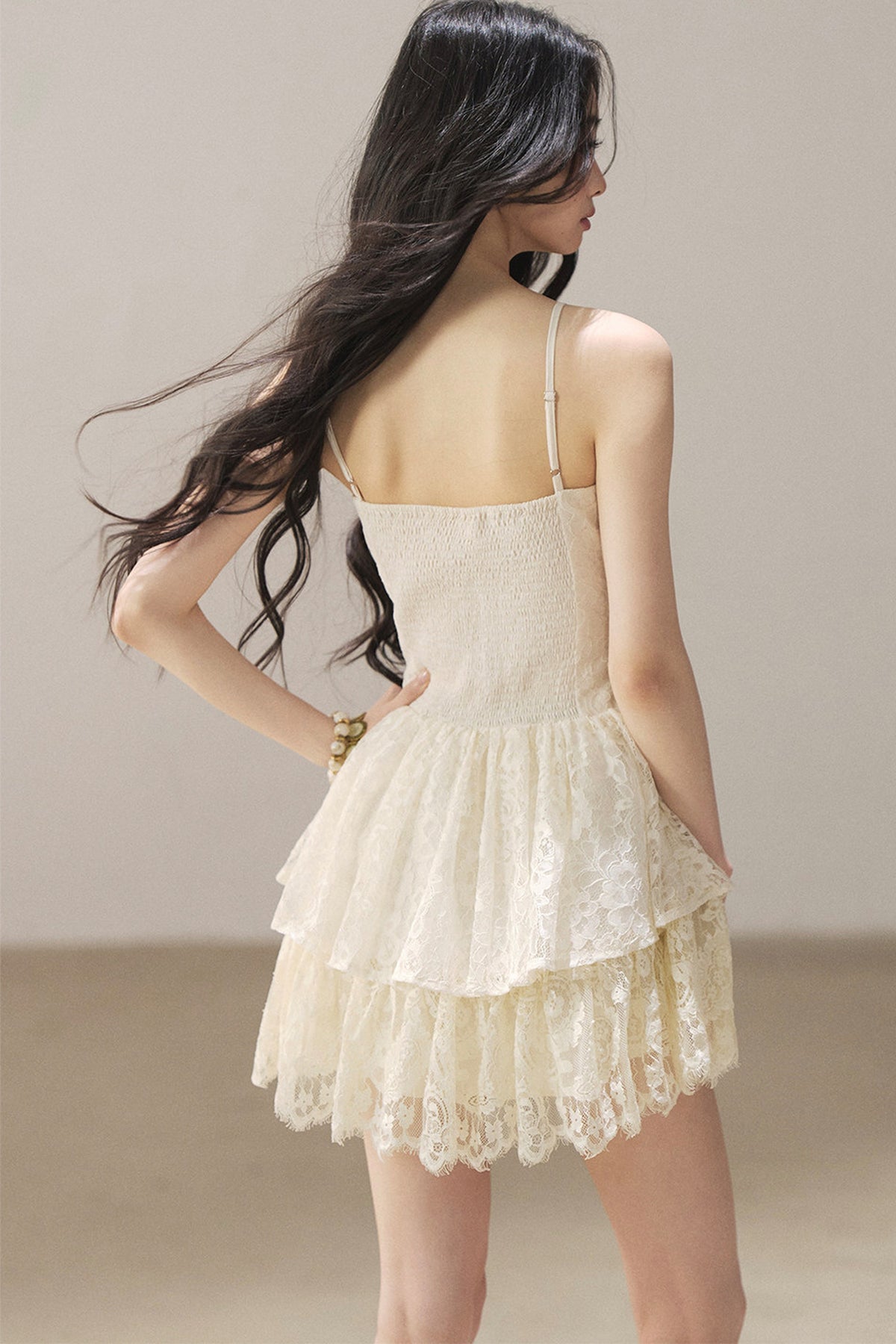 Lace Camisole Dress and Jacket Set-Up