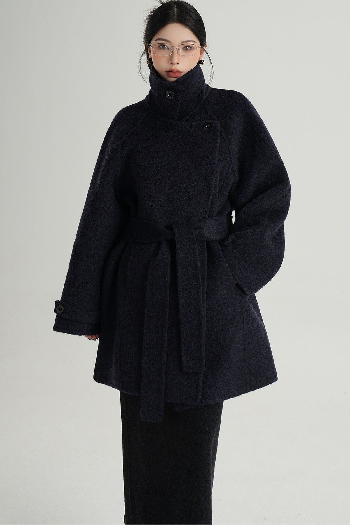 Mid-Length Double-Sided Wool Coat